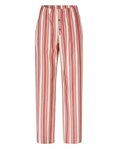 Stine Goya - Striped Gathered Boxer Bukser - Scarlet Trot